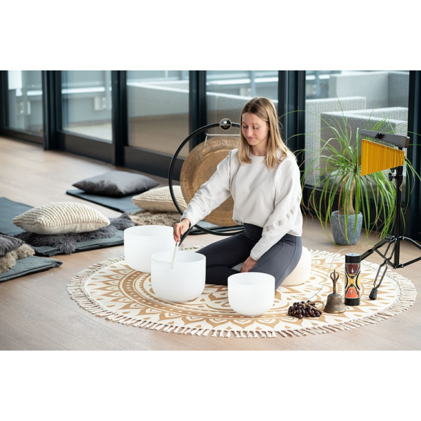 Sonic Energy Meditation Rug, Vintage Gold