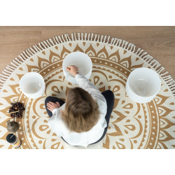 Sonic Energy Meditation Rug, Vintage Gold