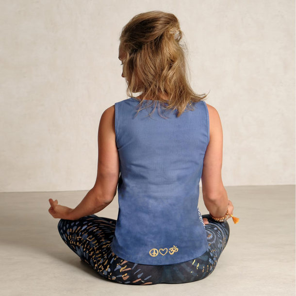 Yogatopp "Peace OM" - Blue, str M