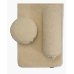 Yogabolster rund i ull, natural