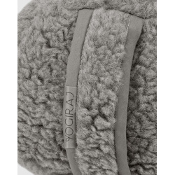 Yogabolster rund i ull, Silver Grey
