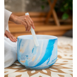 Marble Singing Bowl 10", Brow Chakra