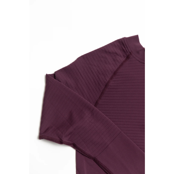 Halv-Zip Longsleeve - Aubergine 