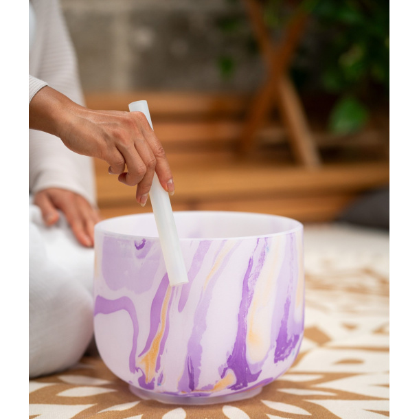 Marble Singing Bowl 10", Crown Chakra