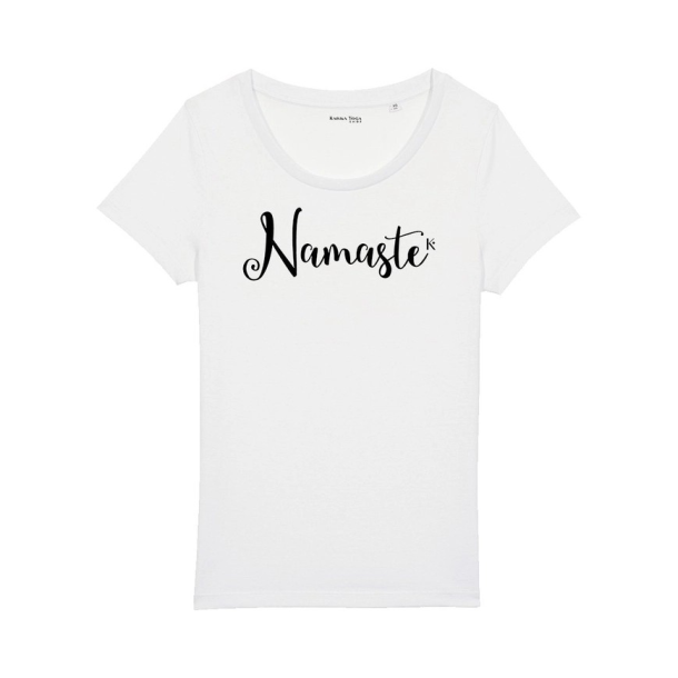 kologisk T-skjorte Namaste, hvit 