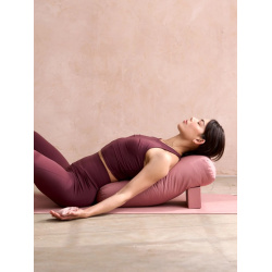 Bolster Rund - kologisk bomull, Rose Quartz