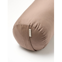 Bolster Rund - kologisk bomull, Deep Taupe