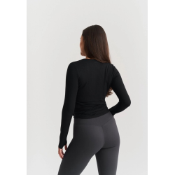 Soft Ballet Wrap Top - Black