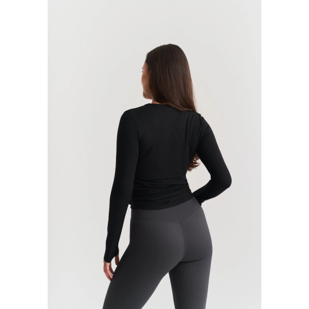 Soft Ballet Wrap Top - Black