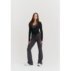 Soft Ballet Wrap Top - Black