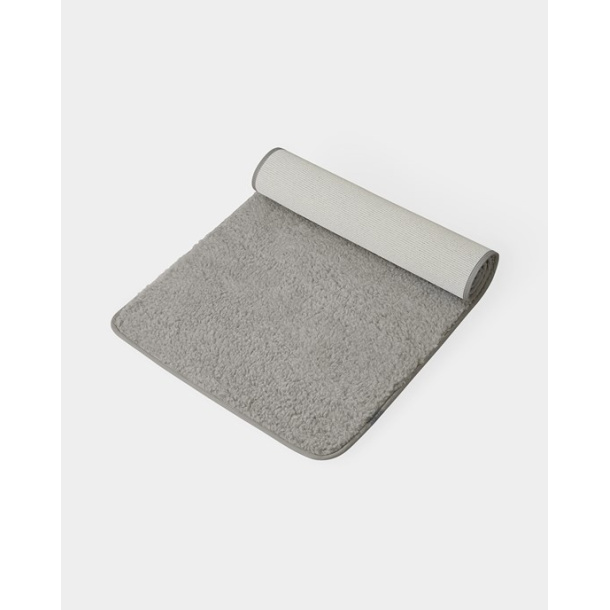 Yogamatte i ull / ullmatte, enkel, 90*200 cm - silver grey