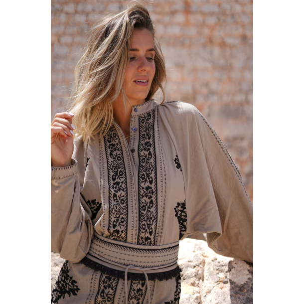 Kaftan Espanola - Taupe/Ecru  M/L